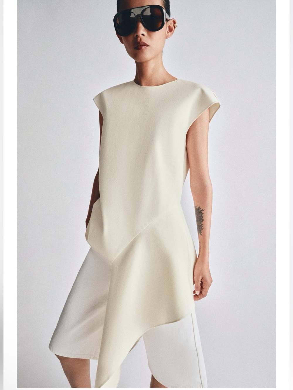 ZARA ZW COLLECTION ASYMMETRIC TOP Size XS - Picture 9 of 13